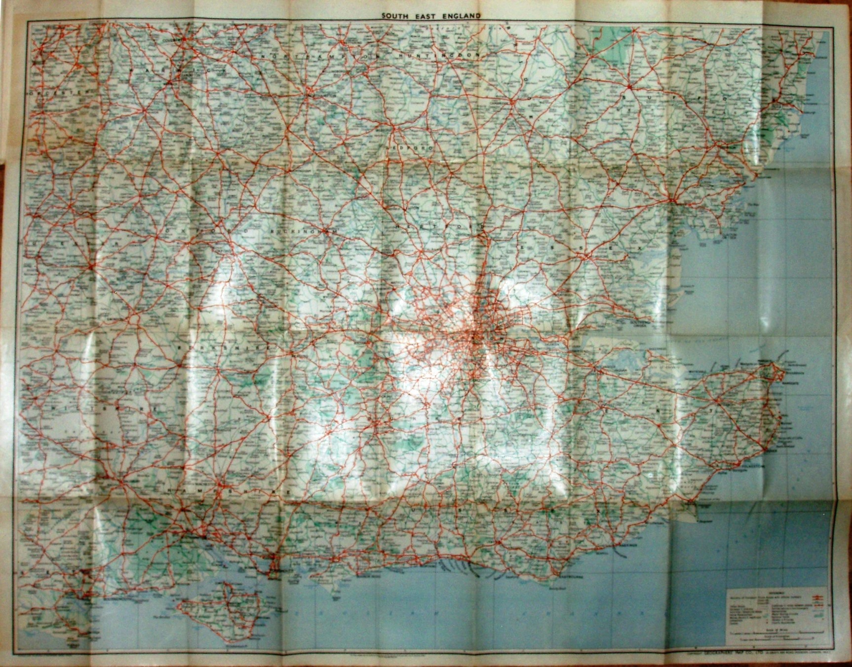 Geographers' Map Co SE England 1955